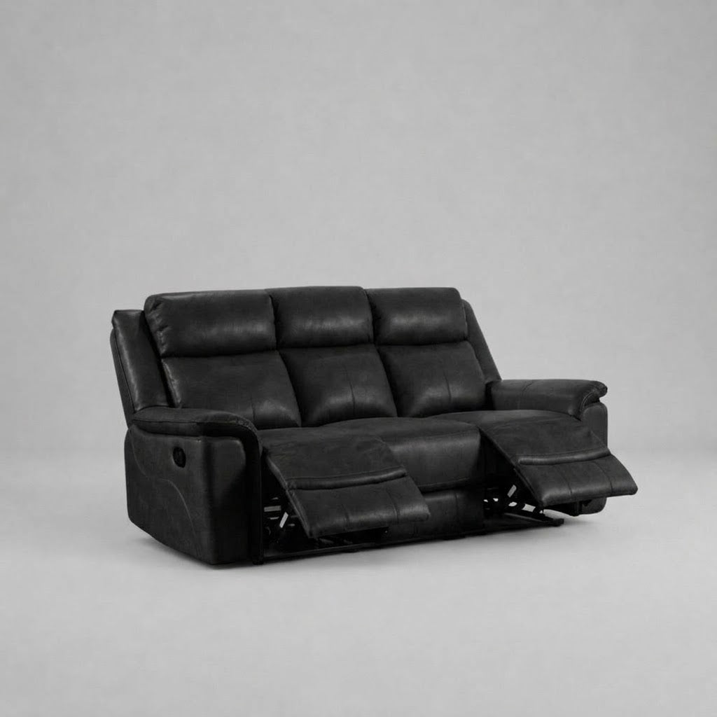 Torino, 3 Seater Sofa, Black