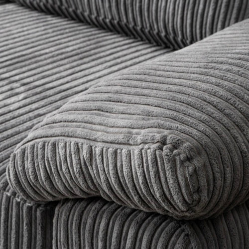 Amalfi Jumbo Cord 1 Seater Sofa - Grey