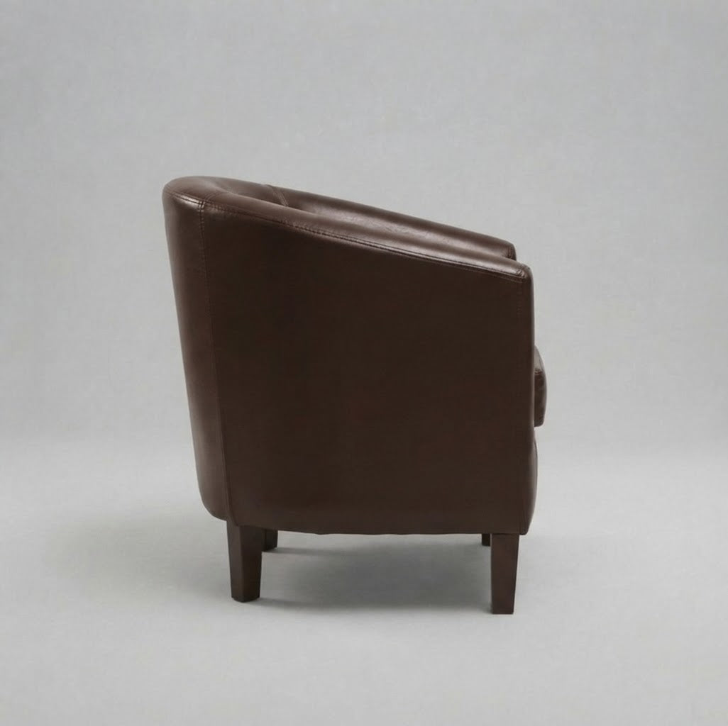 Faux Leather Lounge Chair