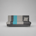 Avesta Click Clack Sofabed, 3 Seater, Grey + Blue