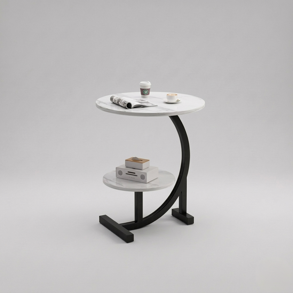 Side Table, White marble