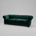 Infinity Plush Fabric, 3 Seater, Green