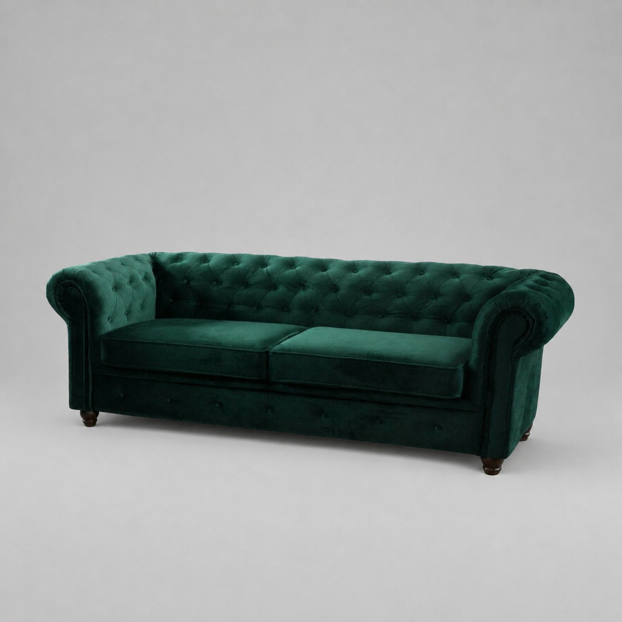 Infinity Plush Fabric, 3 Seater, Green