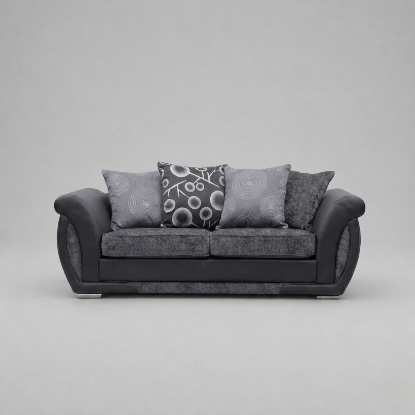 Shannon, 3 Seater, Black +  Grey