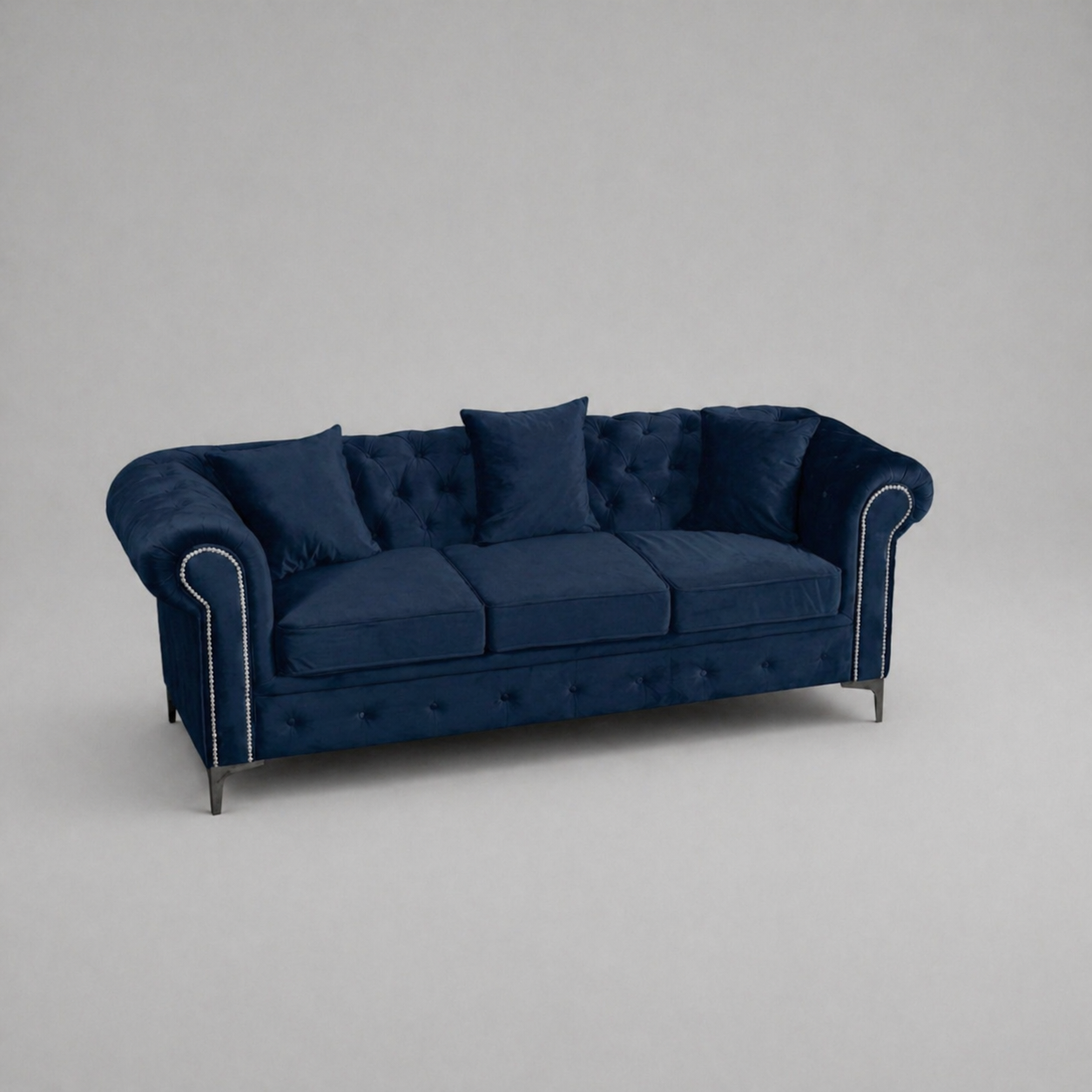 Roma Chesterfield, Blue, 3 seater