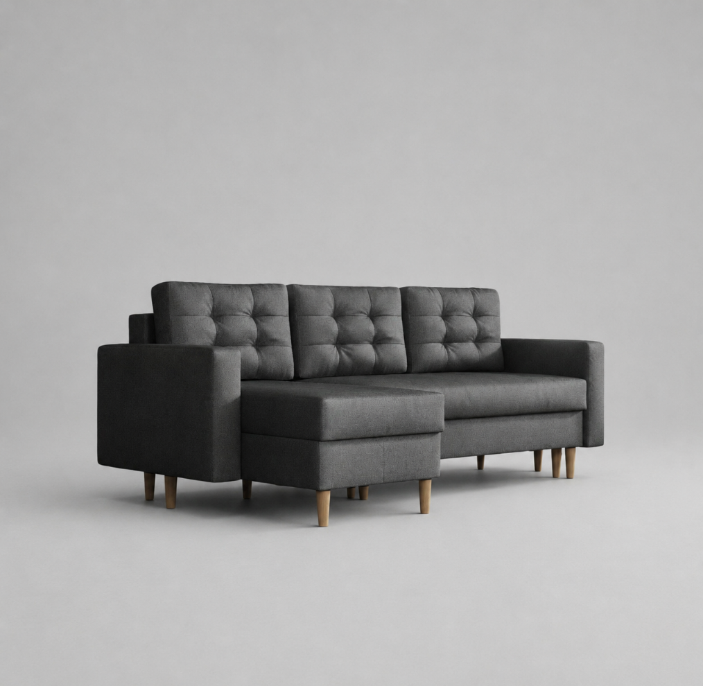 Ana Sofabeds, Corner, Dark Grey