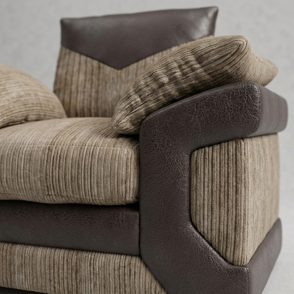 Dino, 1 Seater, Beige + Brown