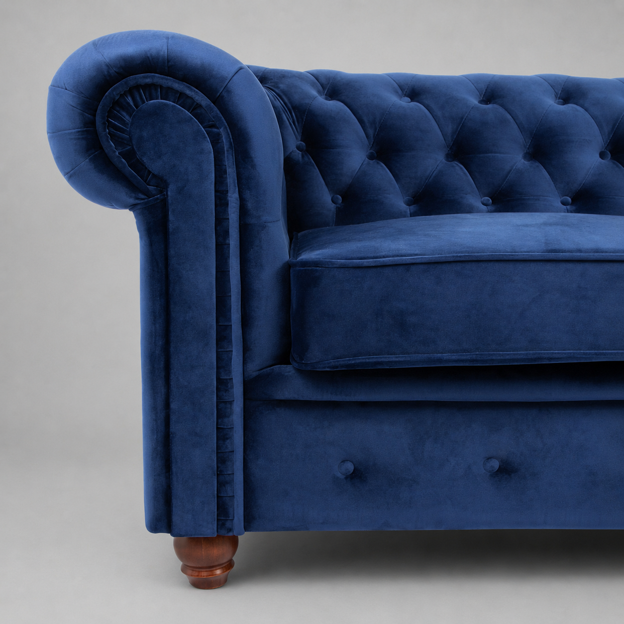 Infinity Plush Fabric, 1 Seater, Blue