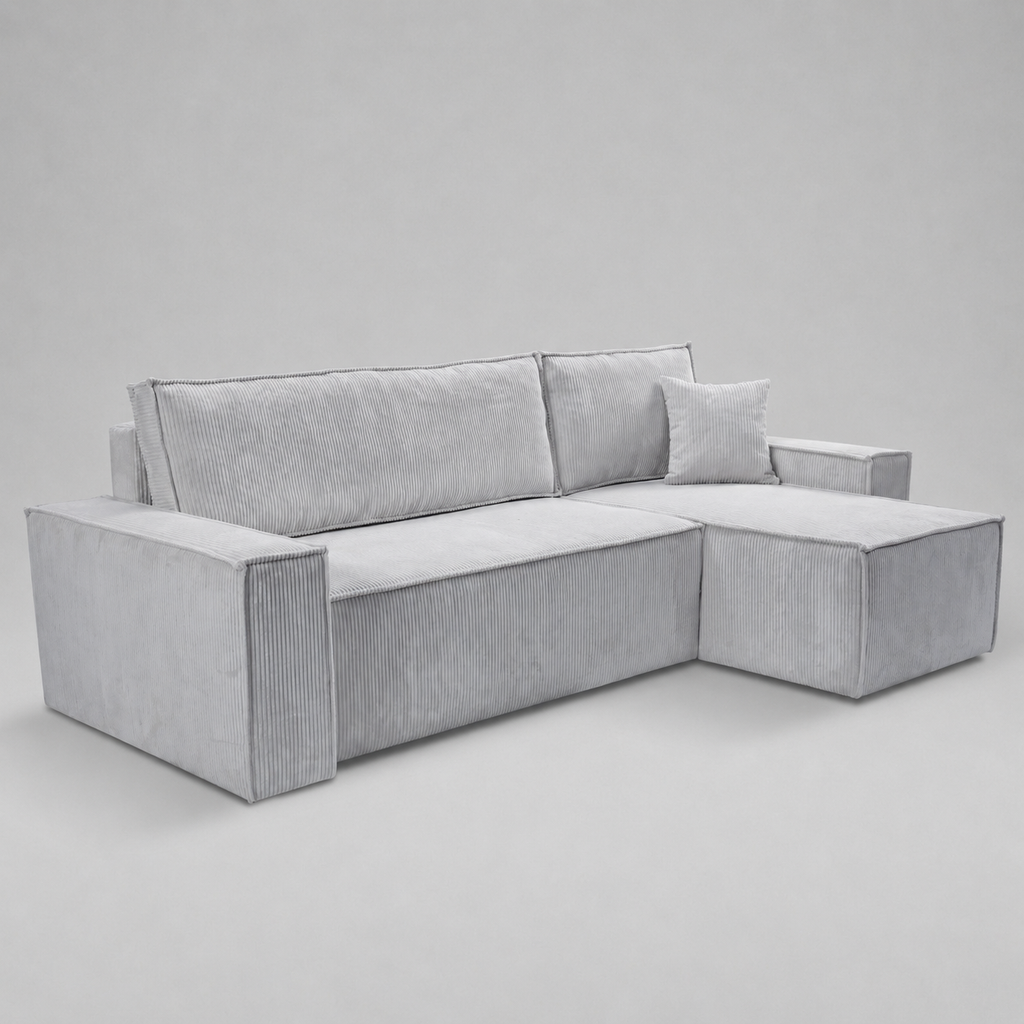 Pati Universal Jumbo Cord Sofabed, Corner - Grey