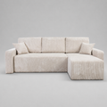 Yasmine L Shaped Sofabeds, Cream