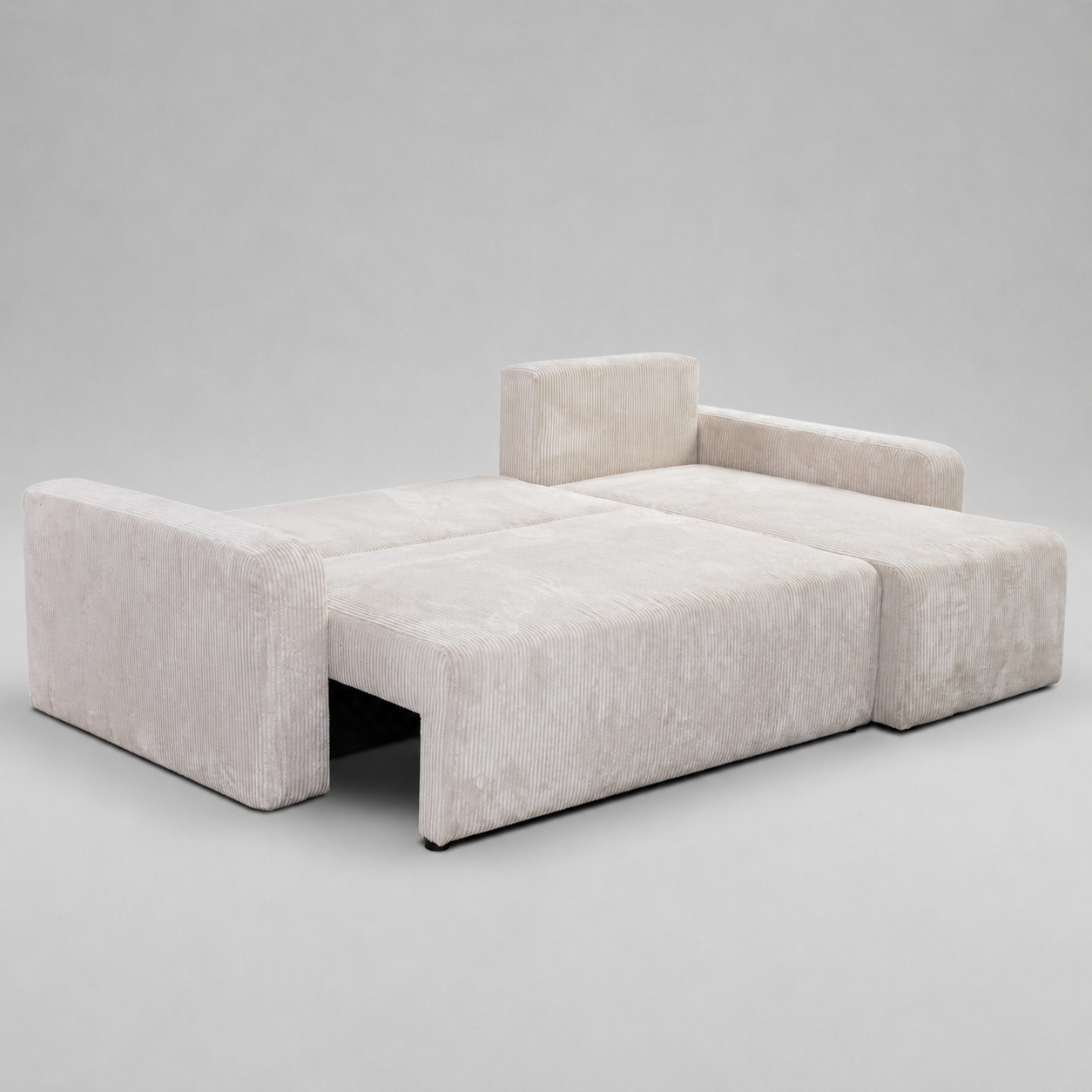 Yasmine L Shaped Sofabeds, Cream