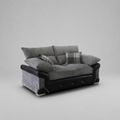 Logan, 2 Seater, Grey + Black