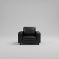Box, Black, Faux Leather, 1 Seater