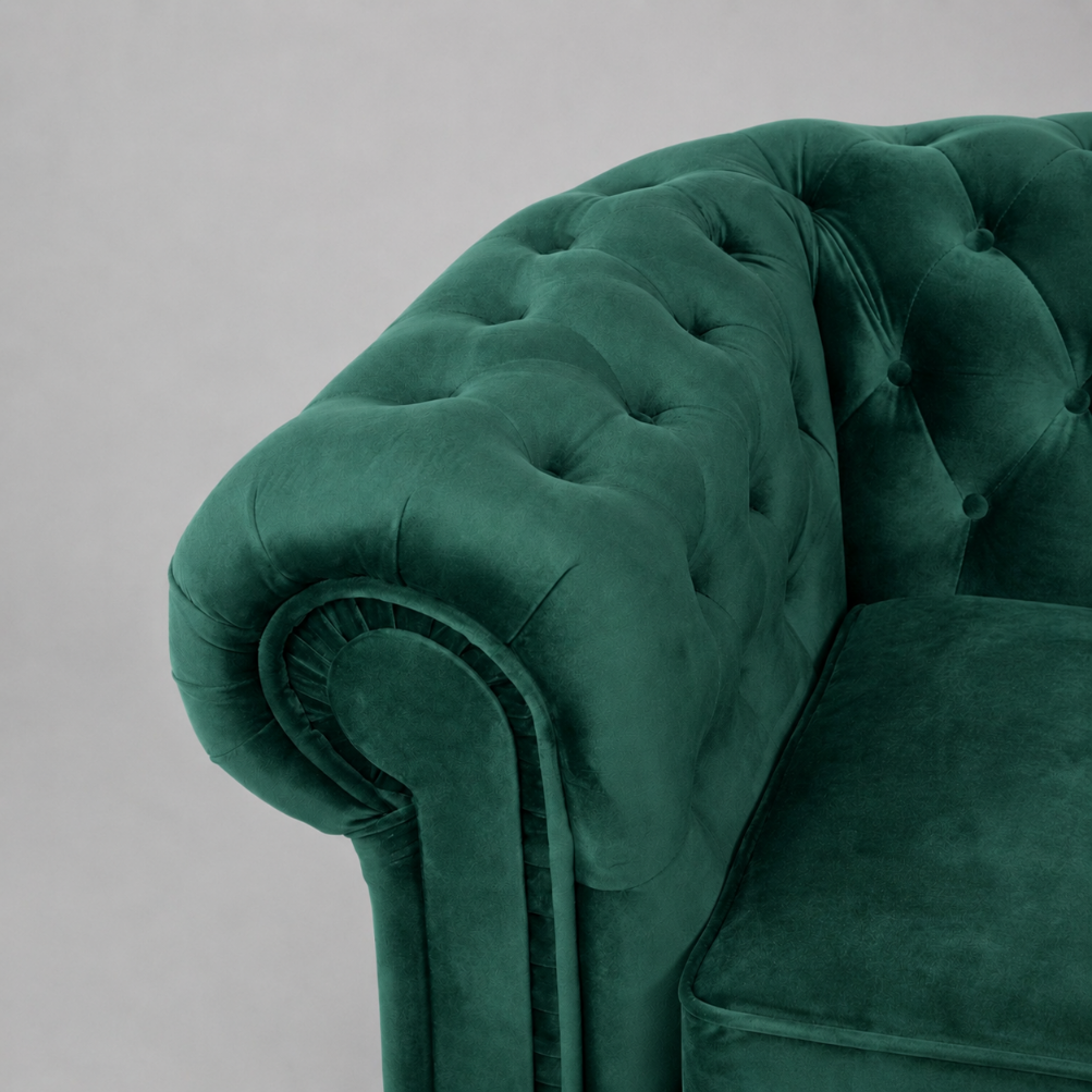 Infinity Plush Fabric, 3 Seater, Green