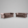 Roma Chesterfield, 3 + 2 Seater Combo, Taupe