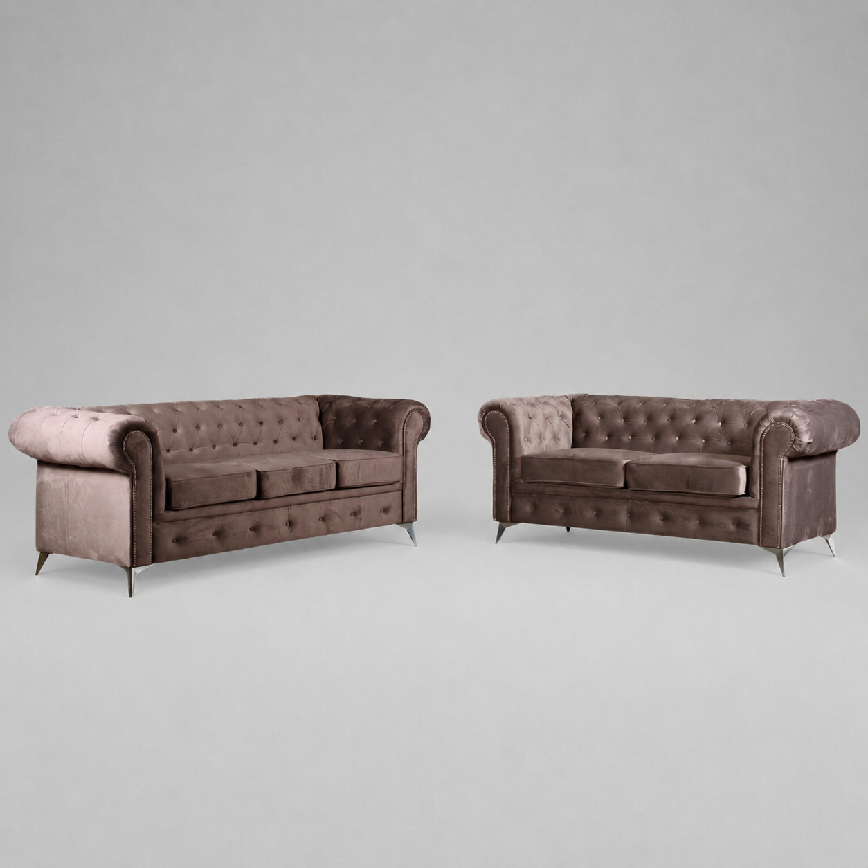 Roma Chesterfield, 3 + 2 Seater Combo, Taupe