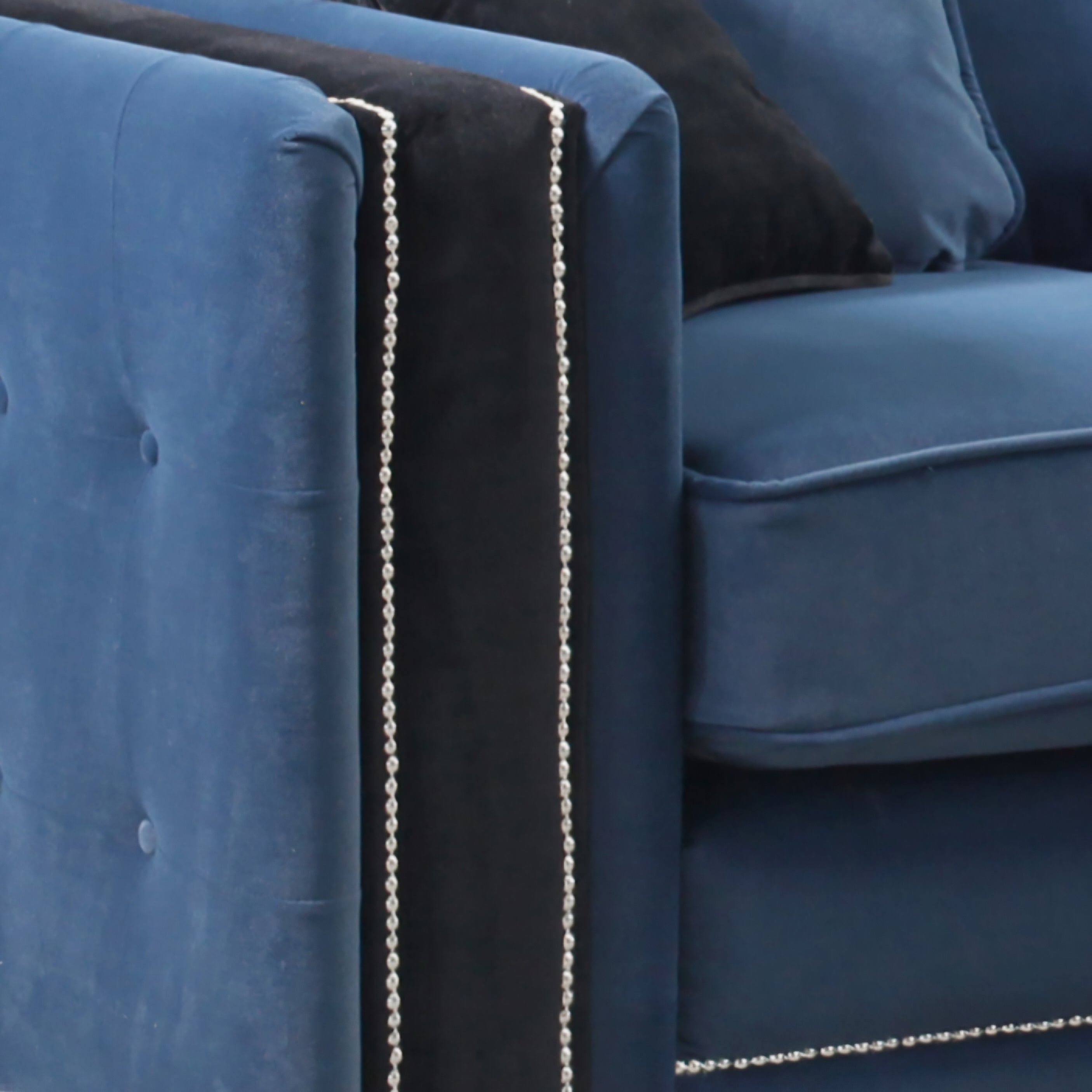 Bentley, Corner, Matte Velvet, Blue + Black