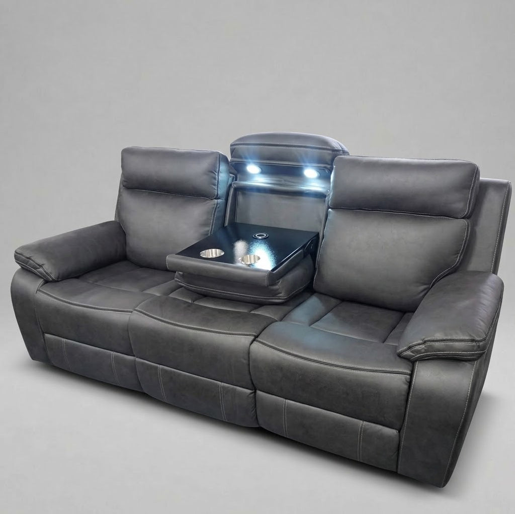 Techno, 3 Seater Sofa, Grey