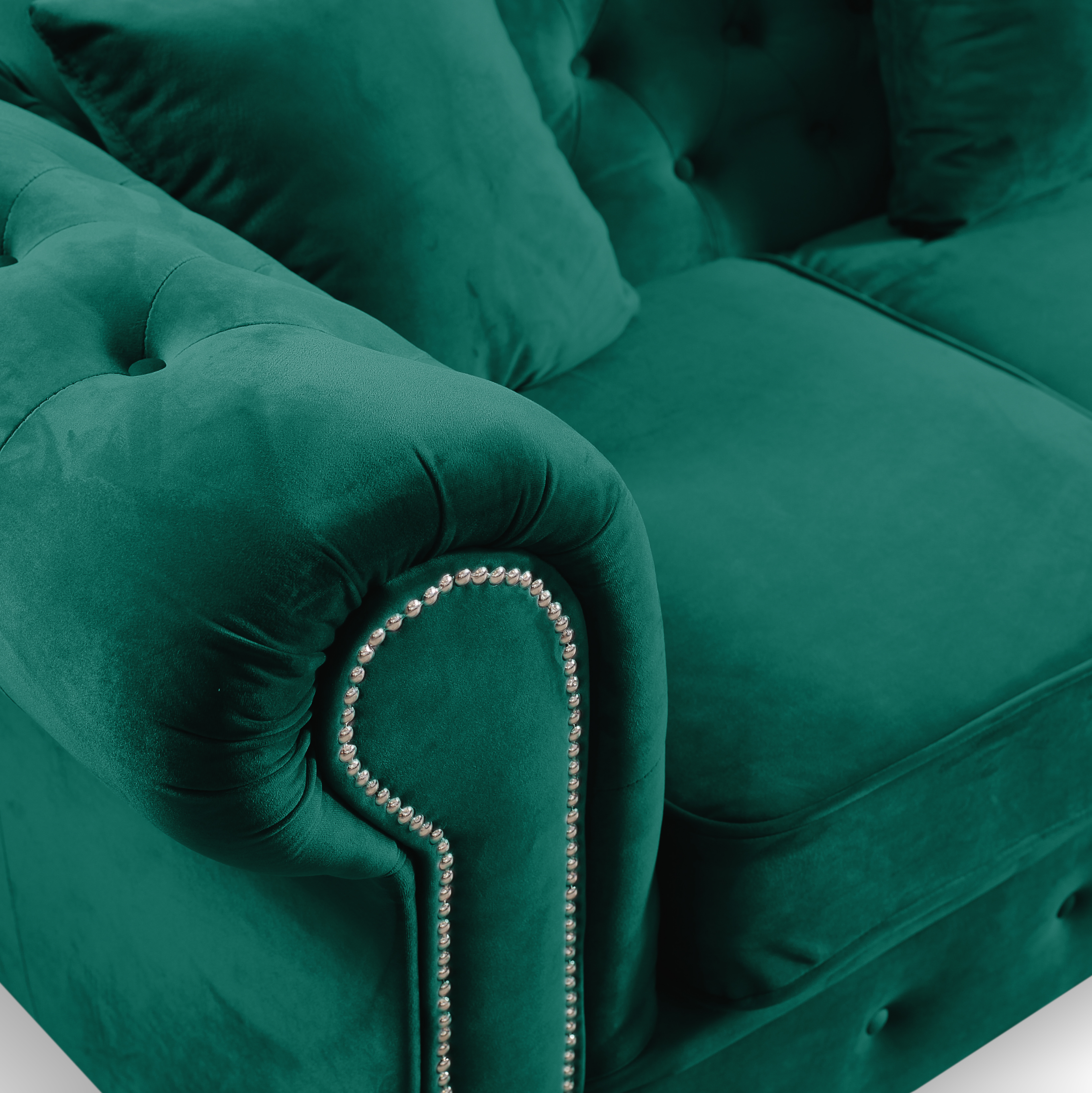 Roma Chesterfield, Green, 3 seater