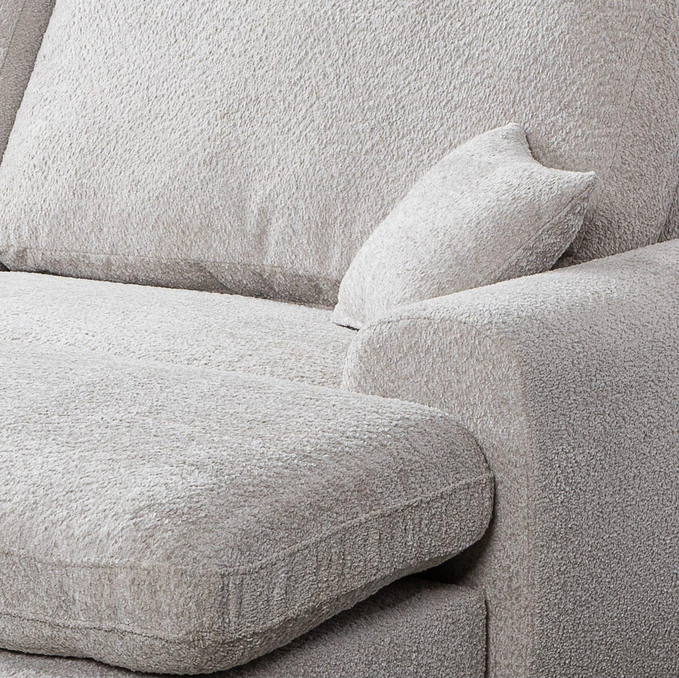Vinicius, Modular Cinema Set, Grey, L Shaped Corner (Pouf included)