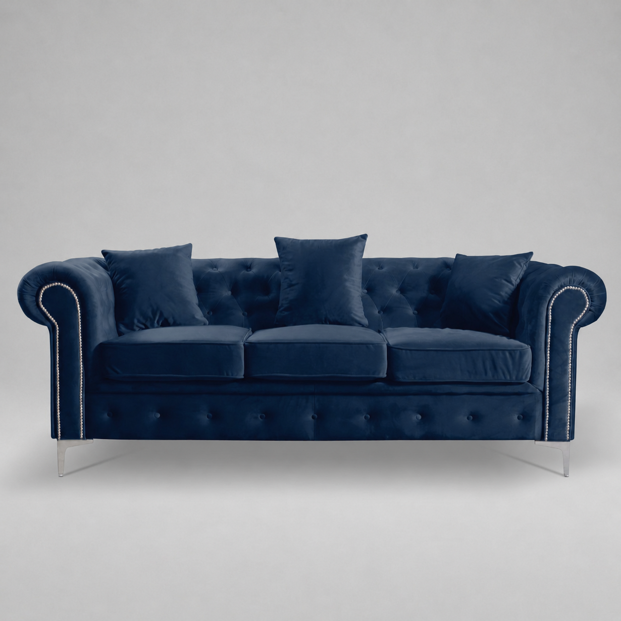 Roma Chesterfield, Blue, 3 seater