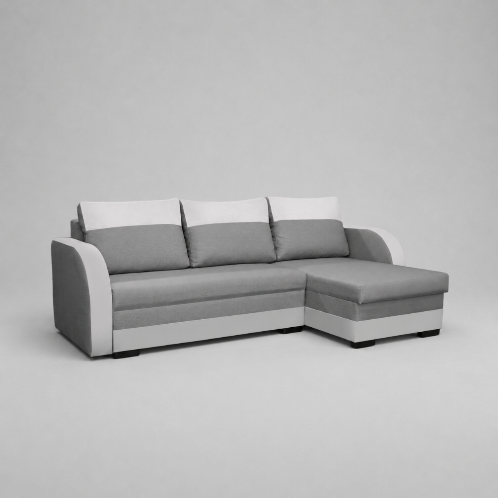 Jozef Sofabeds, Universal Corner, Grey + White