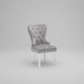 Nocca, Dining Chair, Grey Velvet
