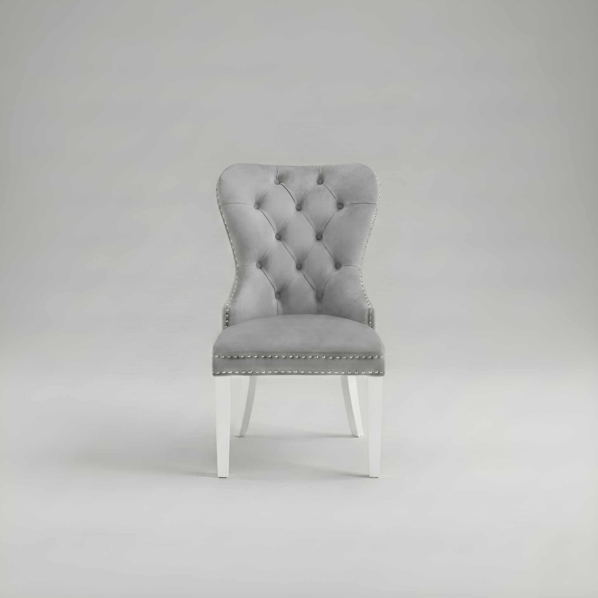 Nocca, Dining Chair, Grey Velvet