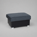 Ellis Footstool - Grey and Black