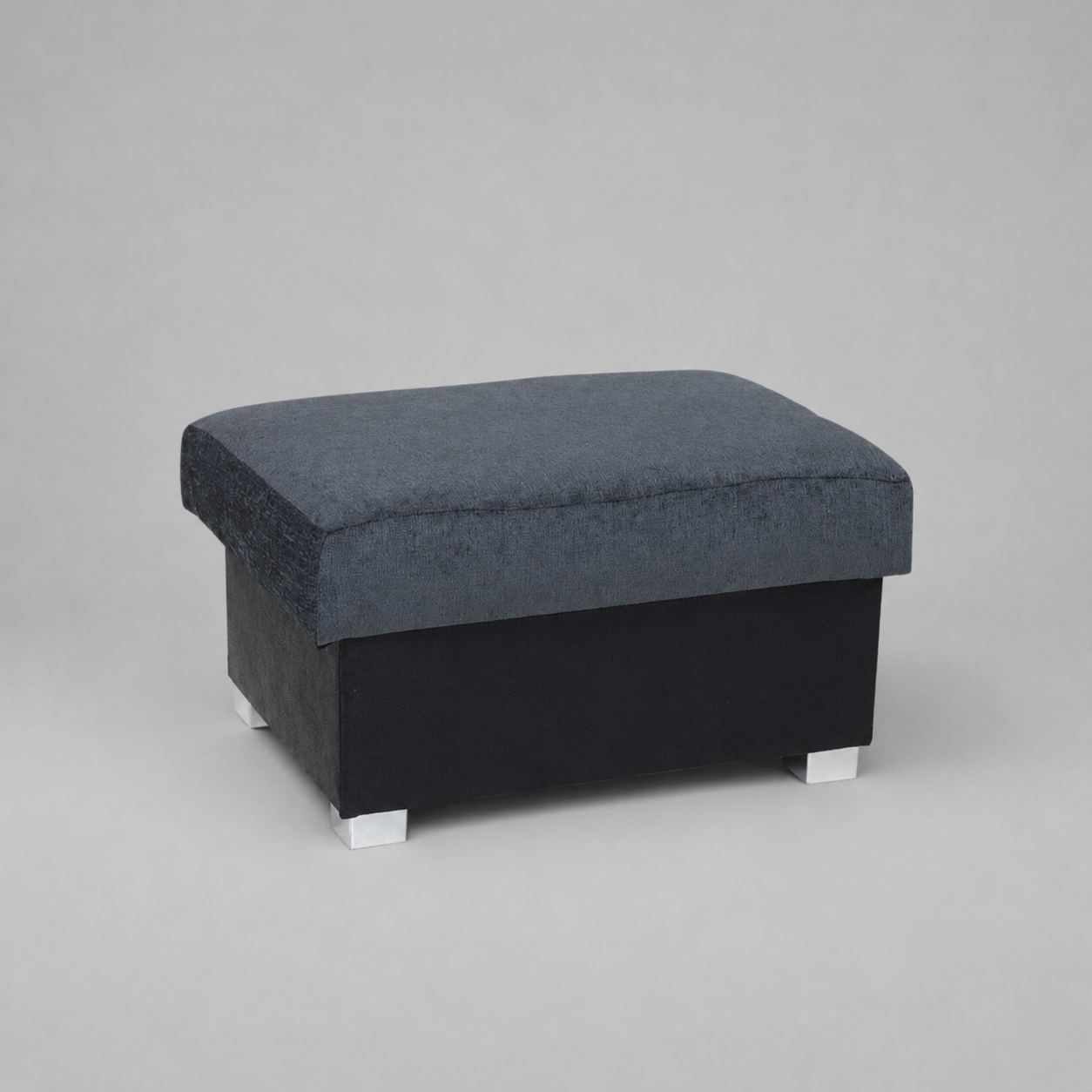 Ellis Footstool - Grey and Black