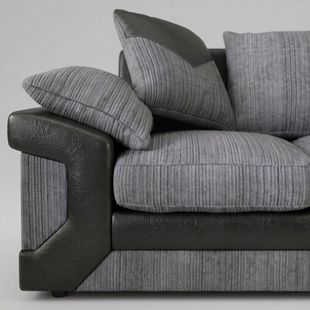 Dino, 2 Seater, Grey + Black