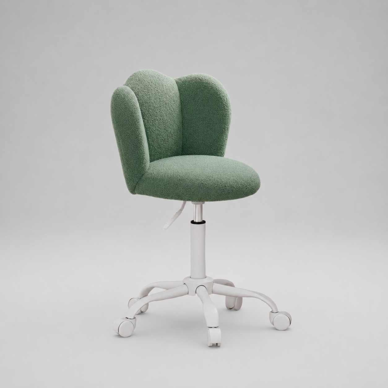 Green Desk Swivel Chair - Boucle