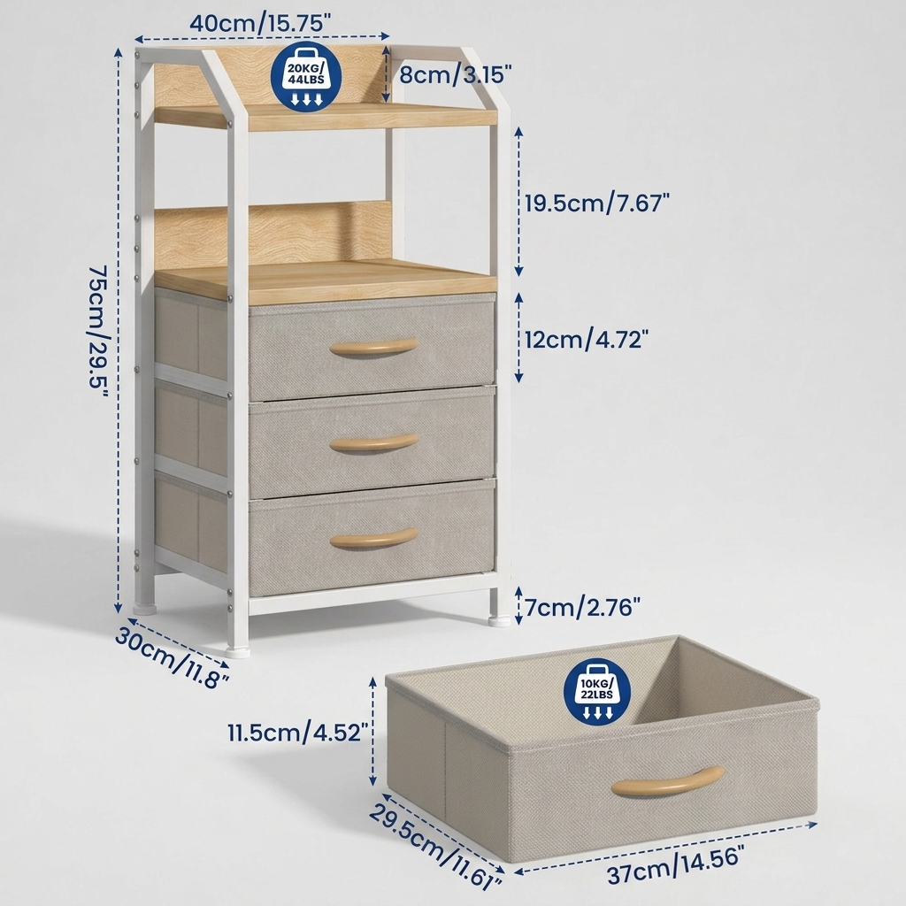 Bedside drawer table