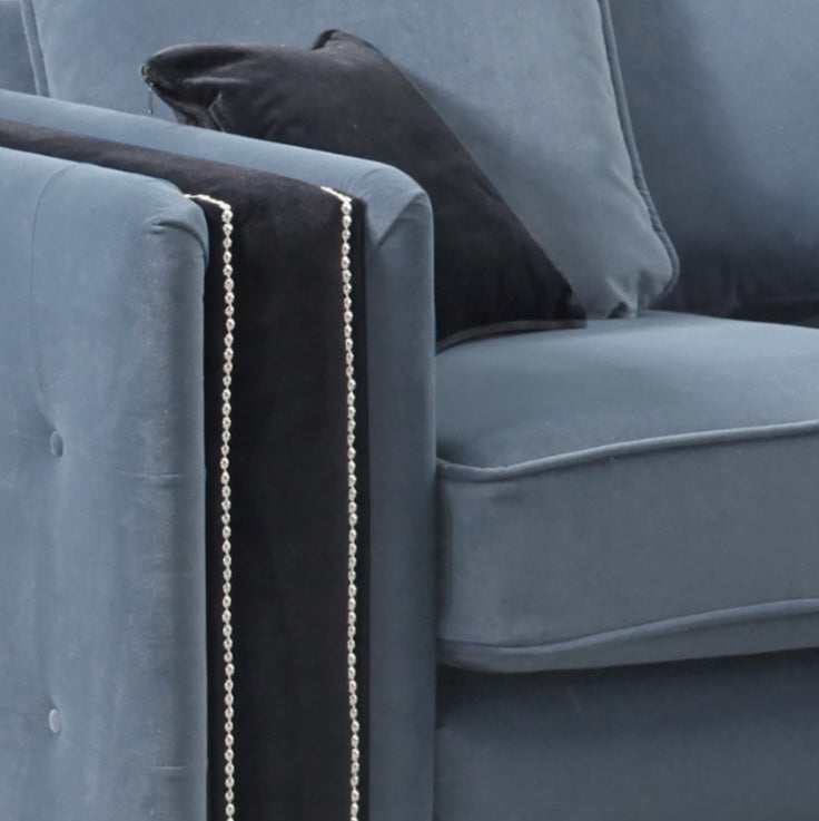 Bentley, Corner, Matte Velvet, Grey + Black