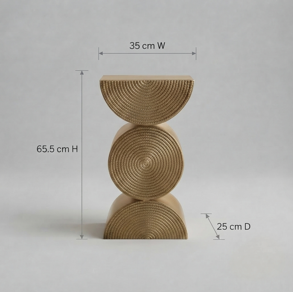 Nordic End Table - Gold