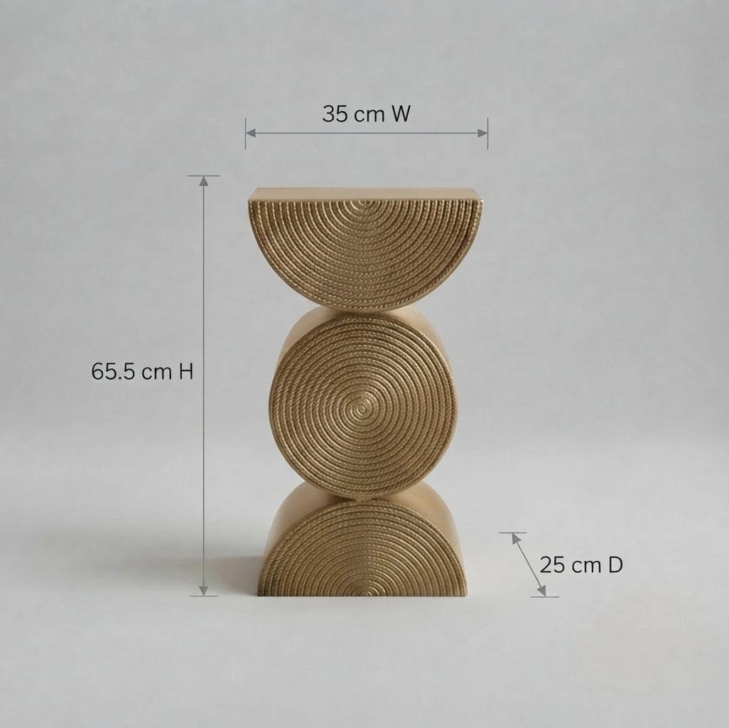 Nordic End Table - Gold