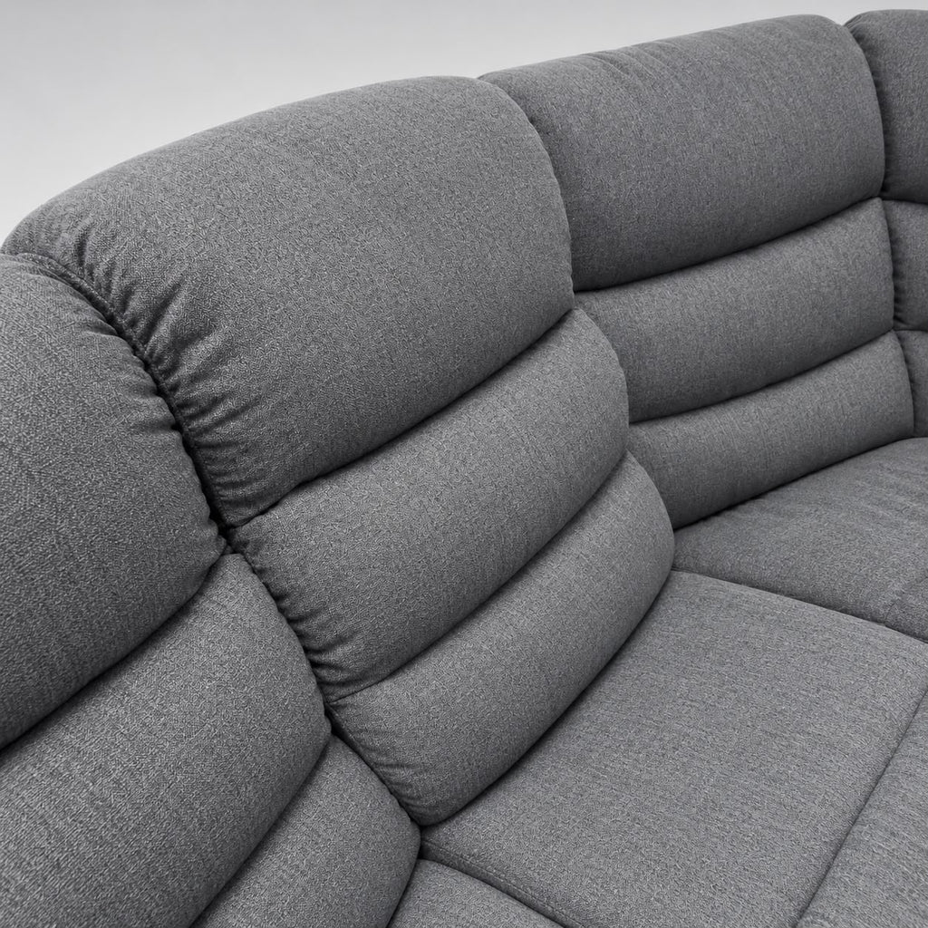 Cloud 9 Reclining Corner Fabric Sofa - Grey