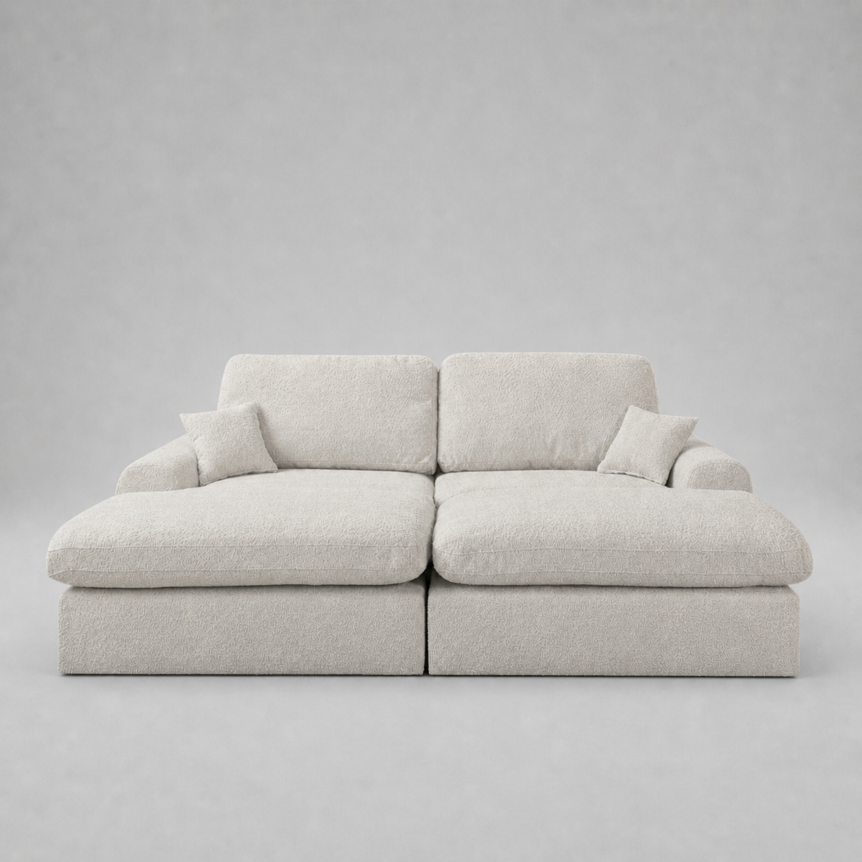 Vinicius, Modular Cinema Set, Beige, L Shaped Corner (Pouf included)