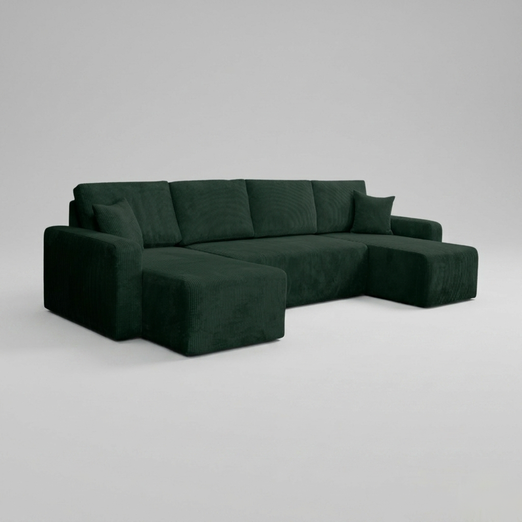 Yasmine U Shaped Sofabeds, Green