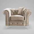 Roma Chesterfield, Beige, 1 seater