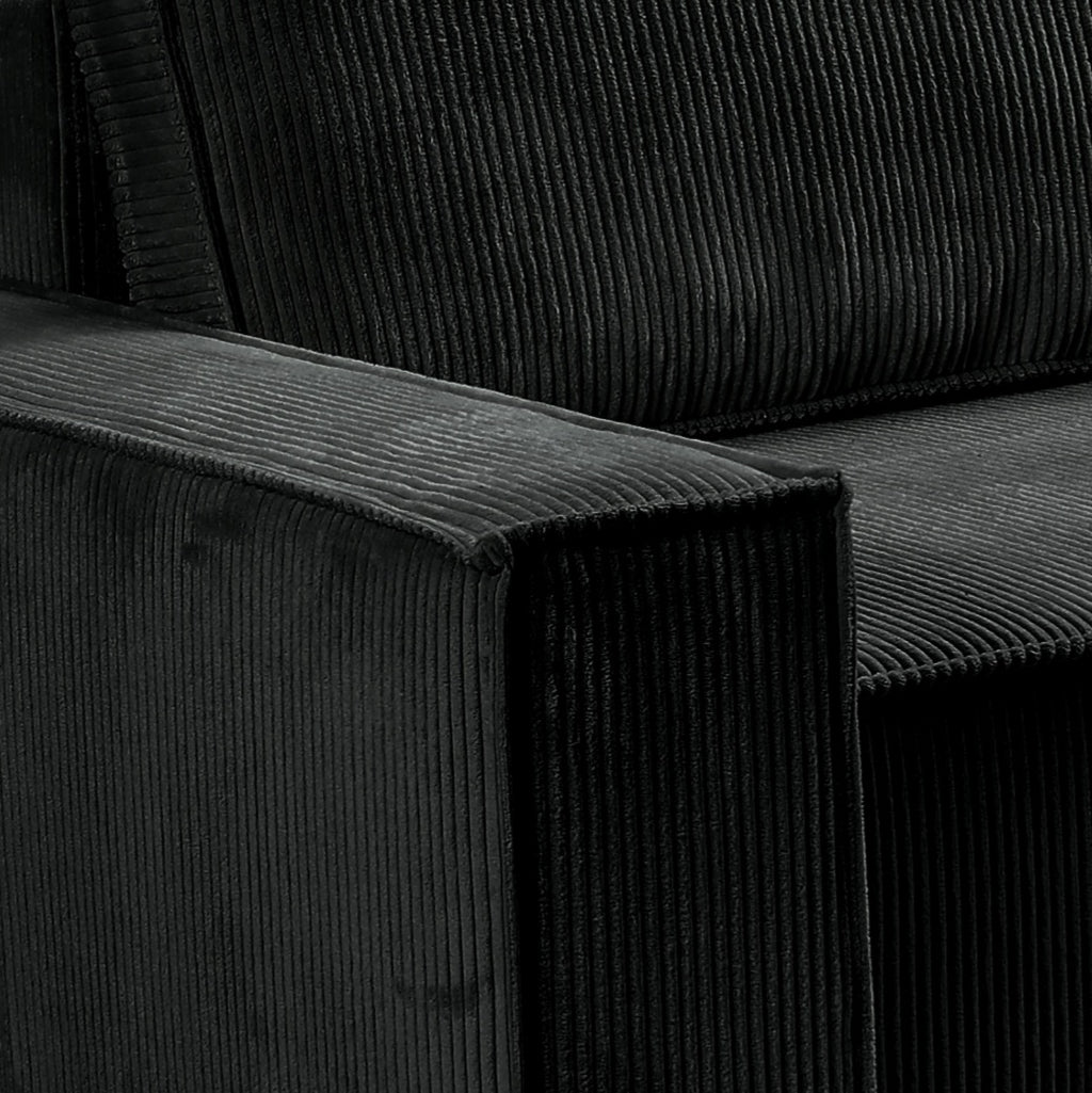 Pati Universal Jumbo Cord Sofabed, Corner - Black