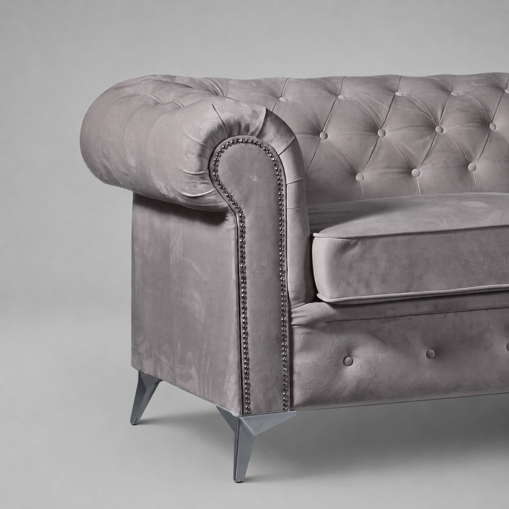 Roma Chesterfield, Corner, Grey