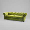 Infinity Plush Fabric, 3 Seater, Light Green