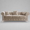 Roma Chesterfield, Beige, 3 seater
