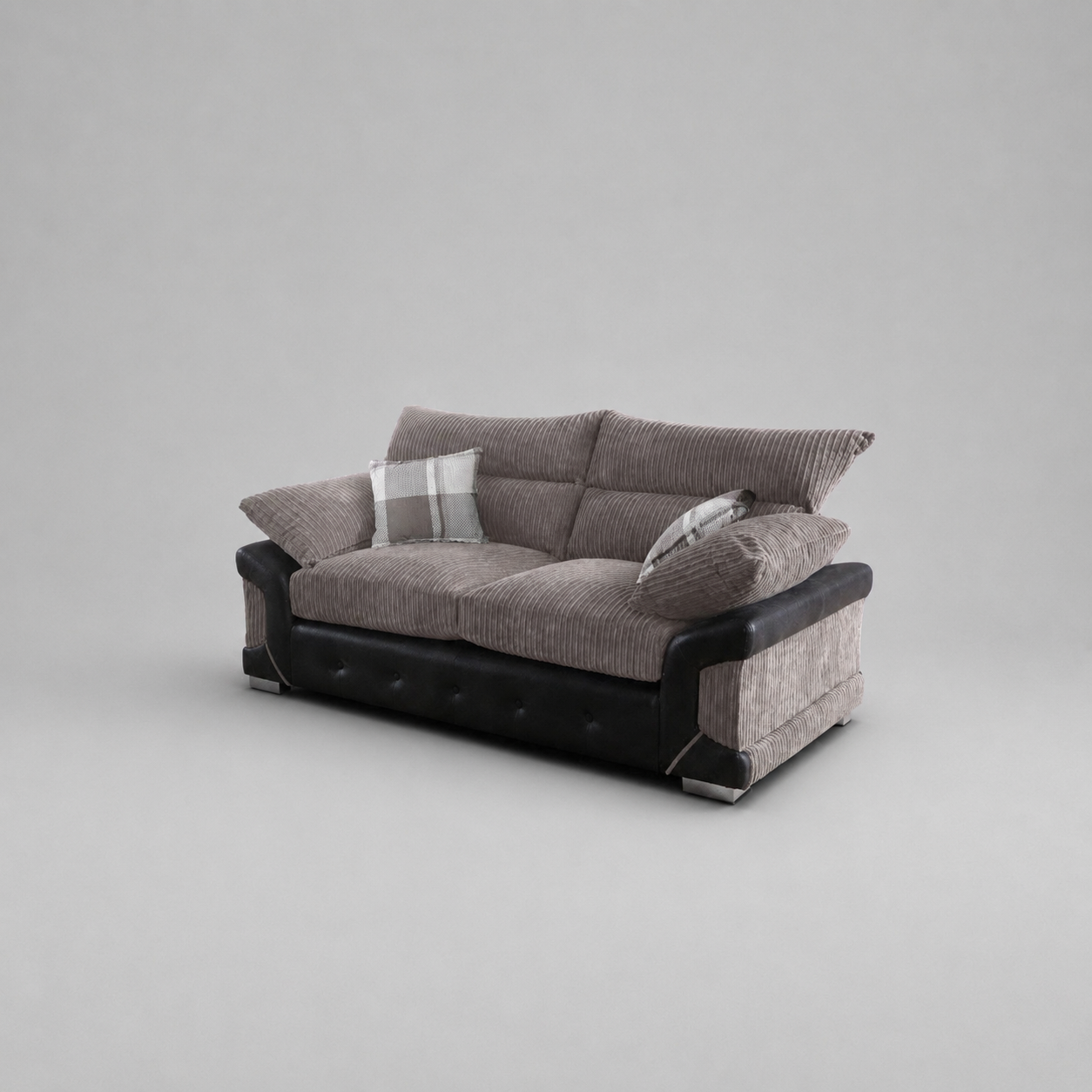 Logan, 3 Seater, Beige + Black