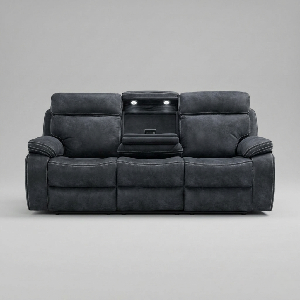 Techno, 3 Seater Sofa, Grey