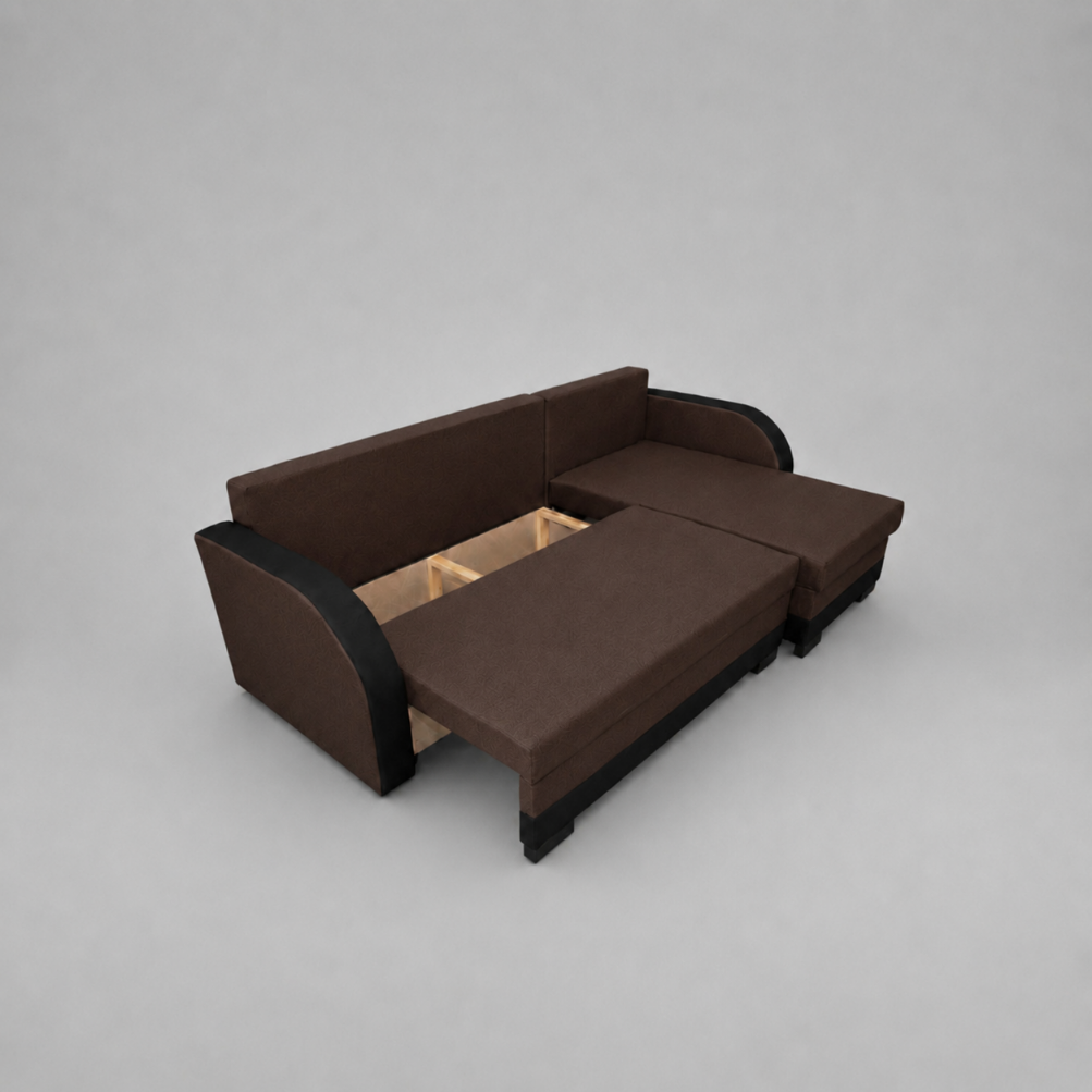 Jozef Sofabeds, Corner, Brown + Black