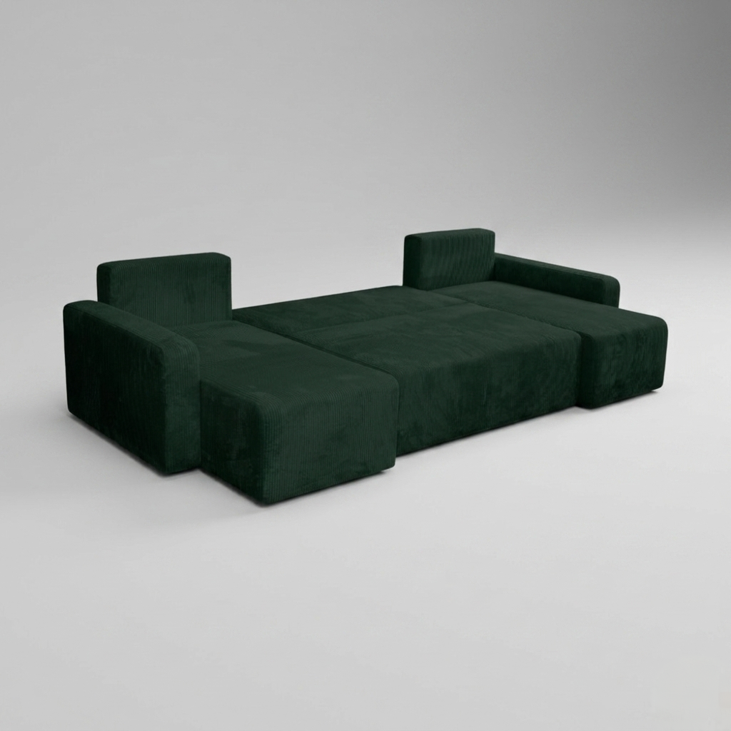 Yasmine U Shaped Sofabeds, Green