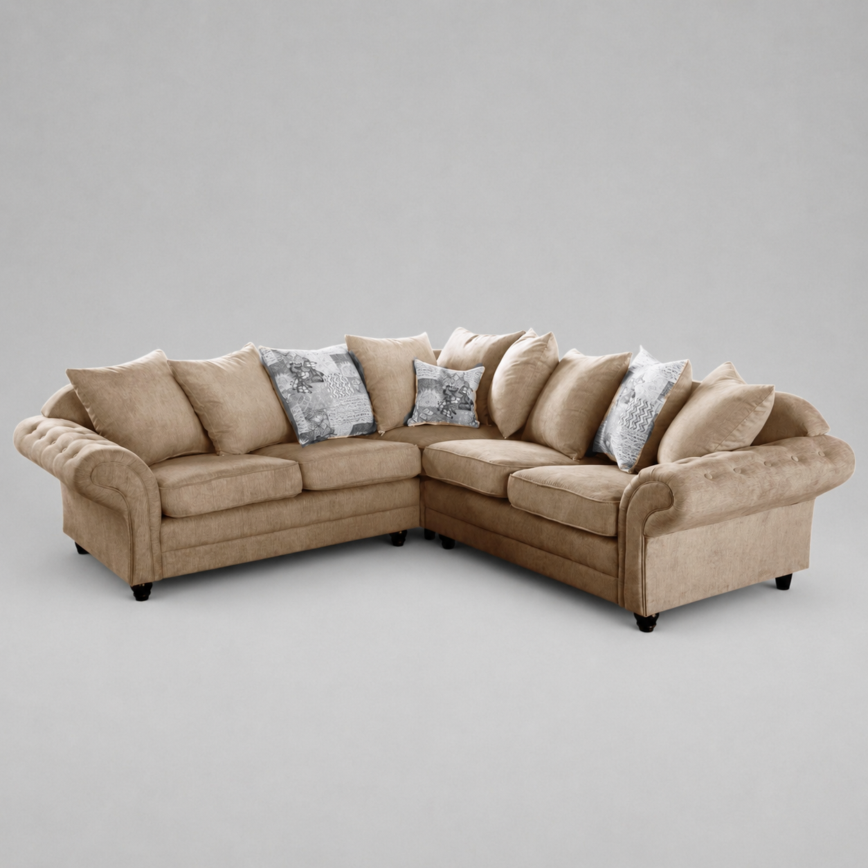 Olivia Woven Fabric, Corner - Beige