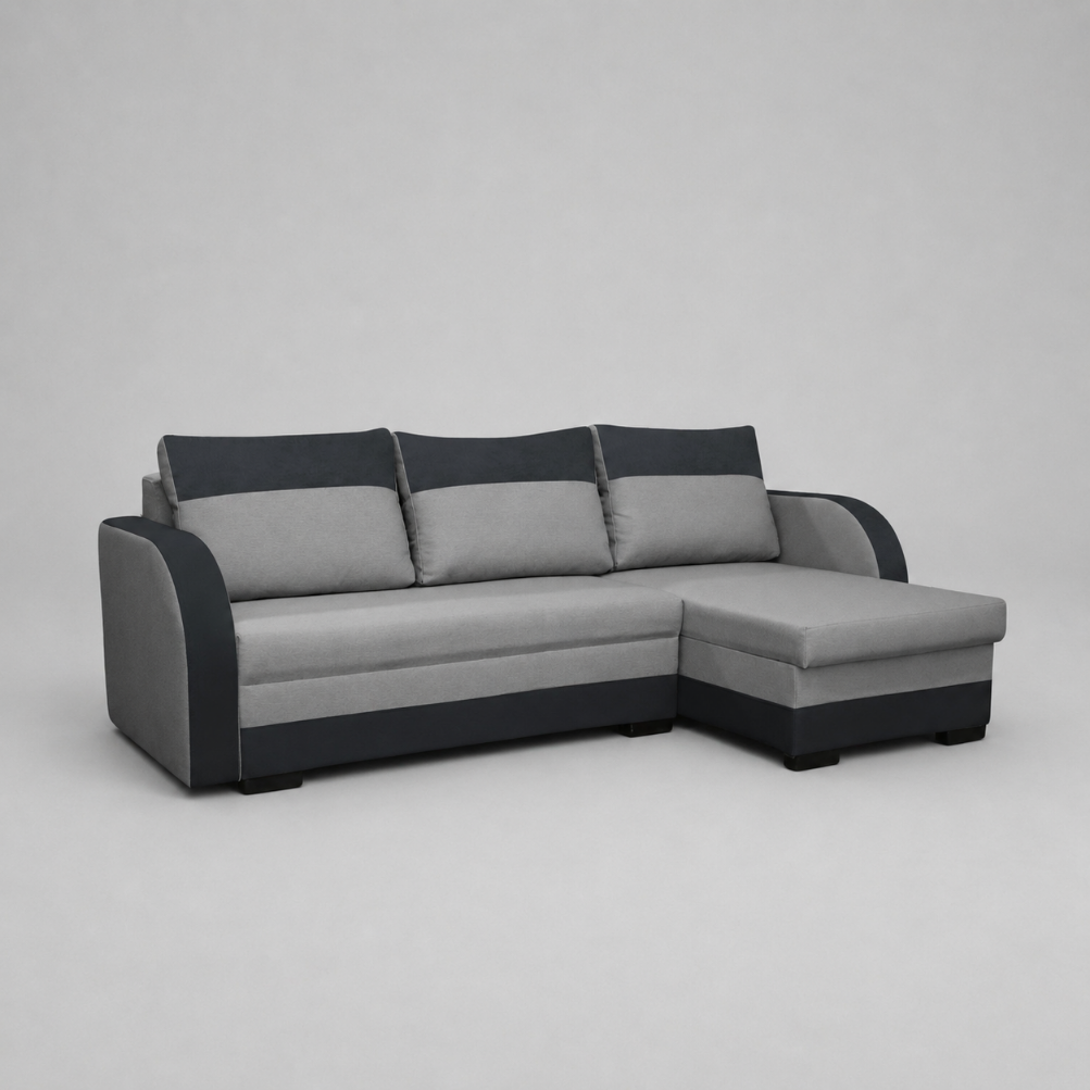 Jozef Sofabeds, Universal Corner, Grey + Dark Grey